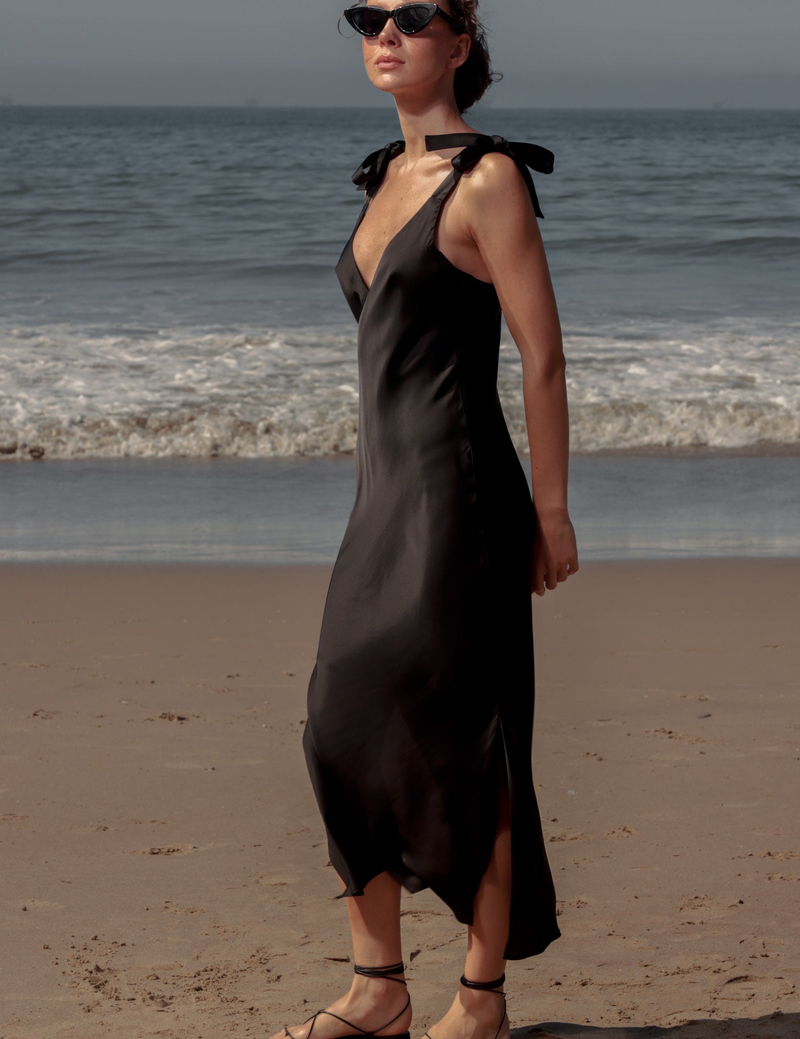 Marion Slip Dress - Black