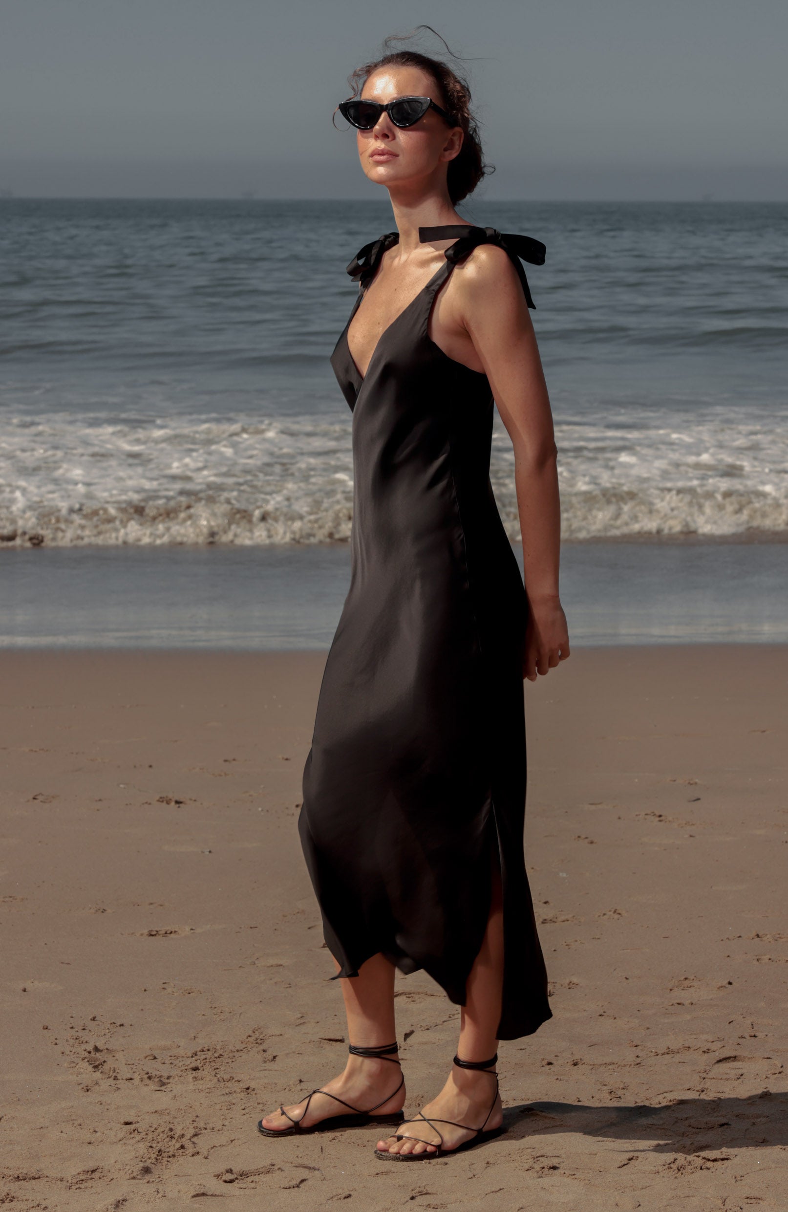 Marion Slip Dress - Black - Heidi Merrick