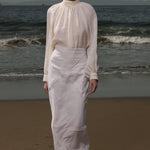 Geometry Skirt -Cream Linen - Heidi Merrick