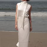 Geometry Skirt - Ivory Silk Noil