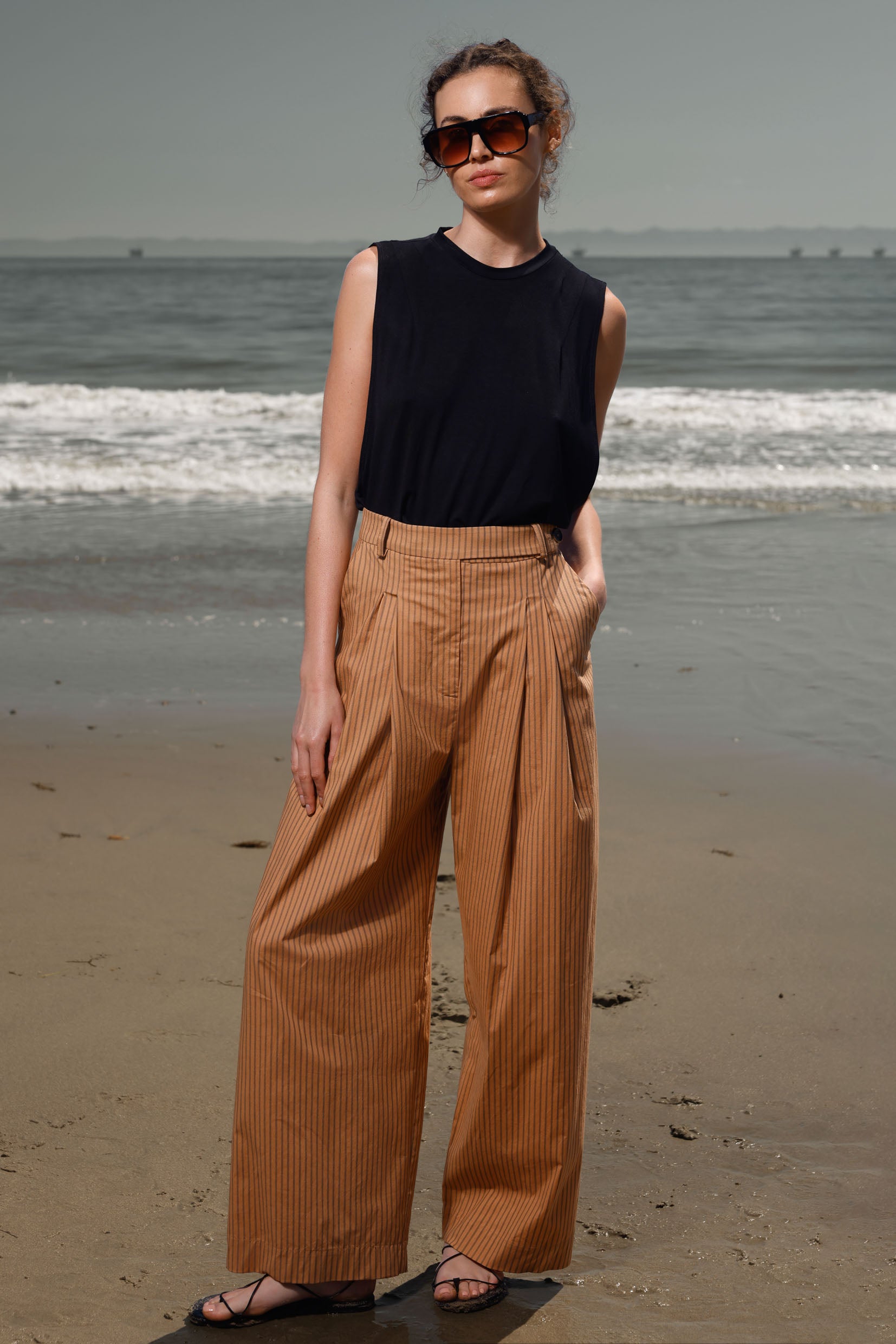 Chaplin Pant - Ticking Stripe - Heidi Merrick