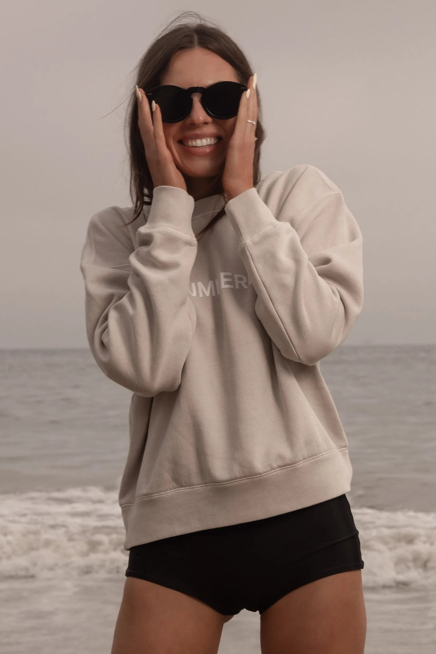 SRF SUMMERLAND Classic Crewneck - Faded Cream - Heidi Merrick