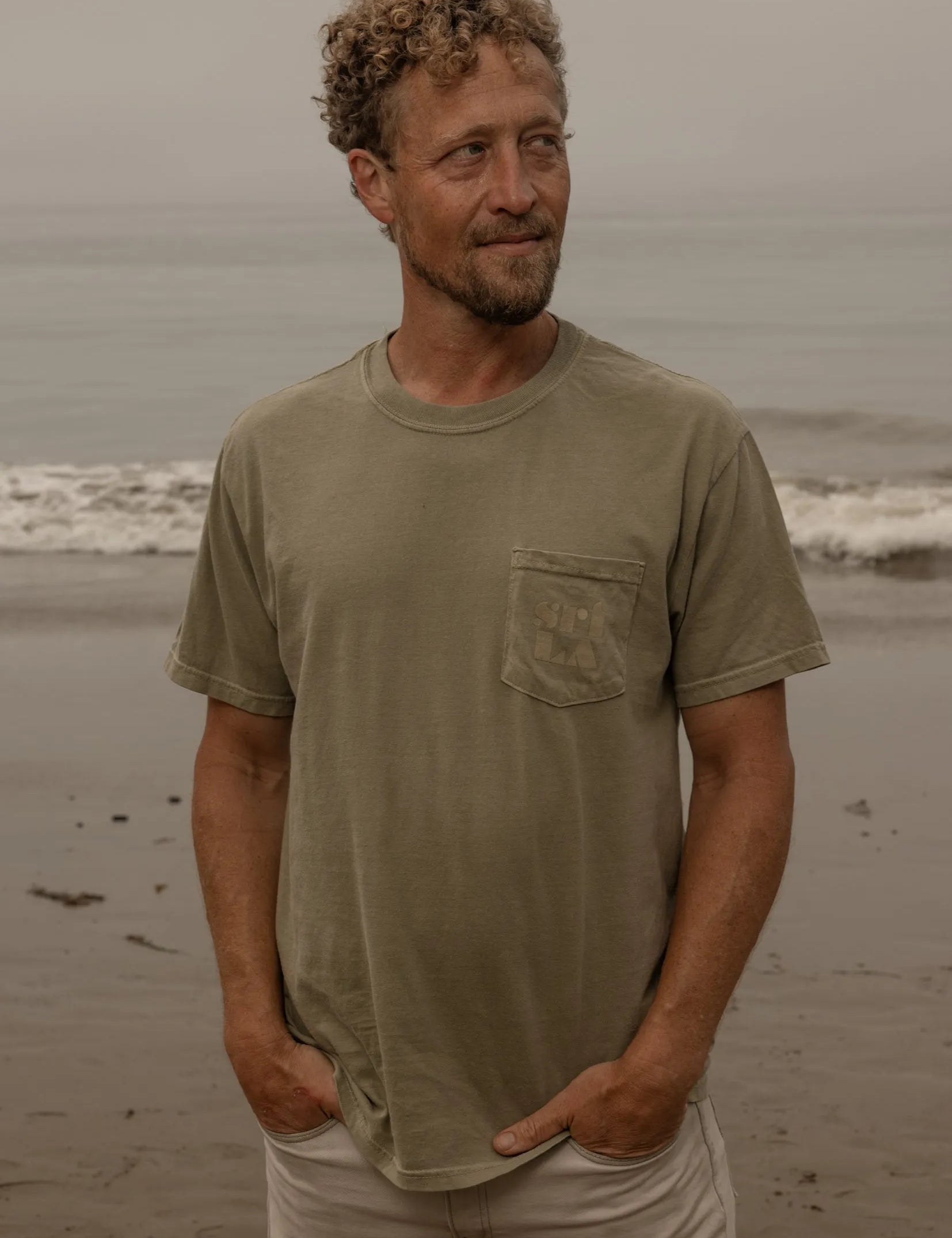 70's SRF LA Tee - Dusty Sand - Heidi Merrick