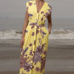 Azadeh Dress - Yellow Batik - Heidi Merrick