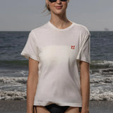 70's SRF LA Slim Tee - Red Embroidered - Heidi Merrick