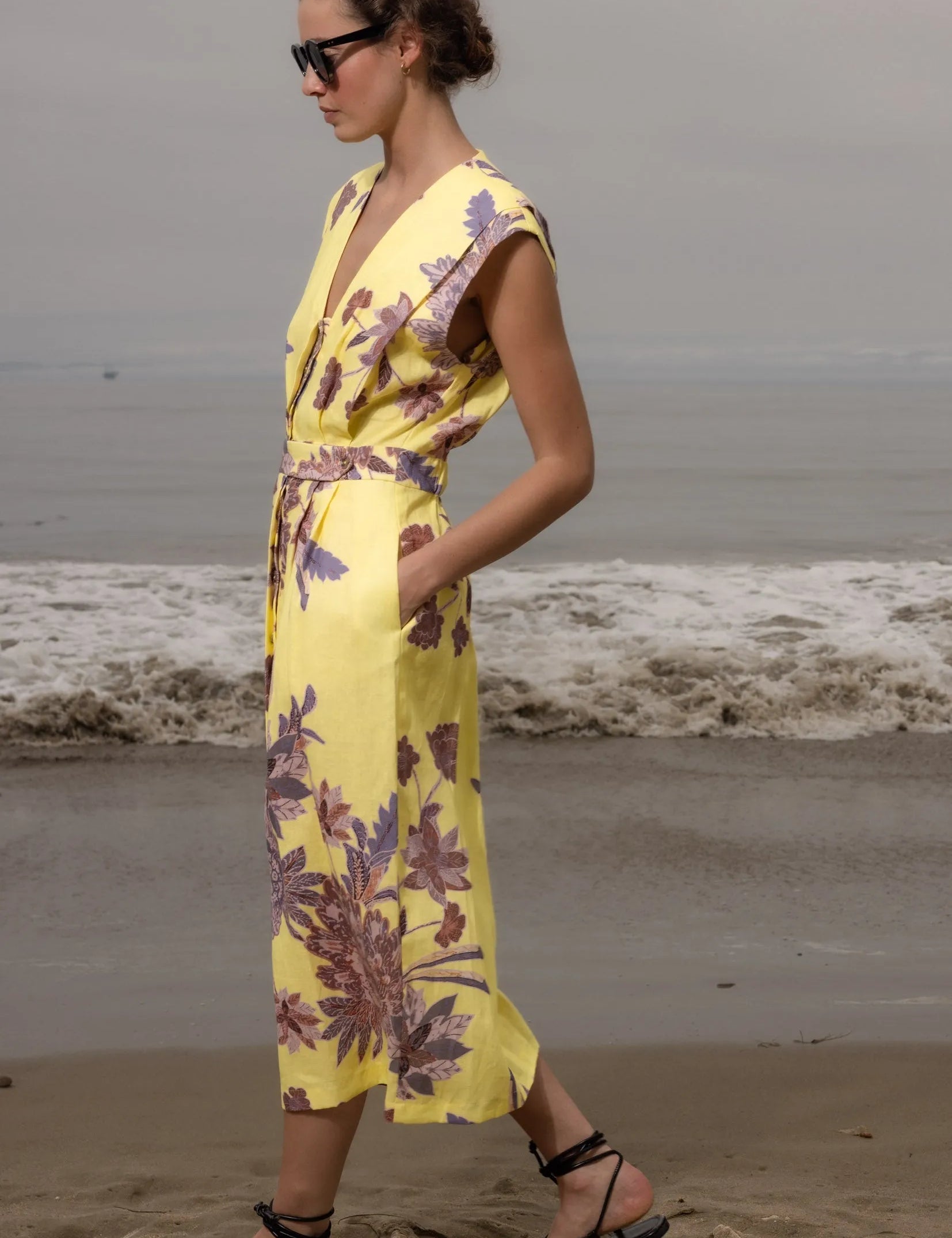 Azadeh Dress - Yellow Batik - Heidi Merrick