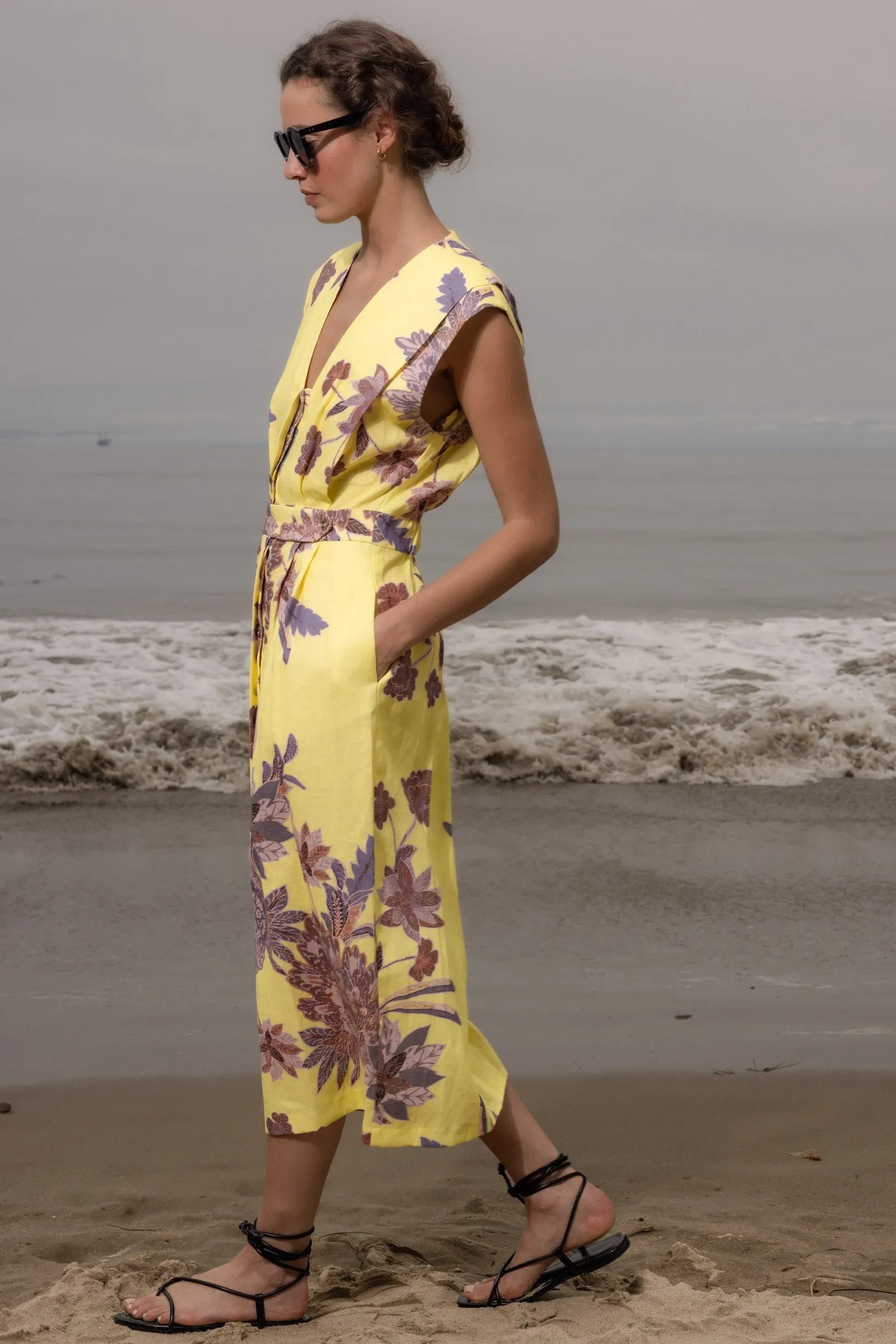 Azadeh Dress - Yellow Batik - Heidi Merrick