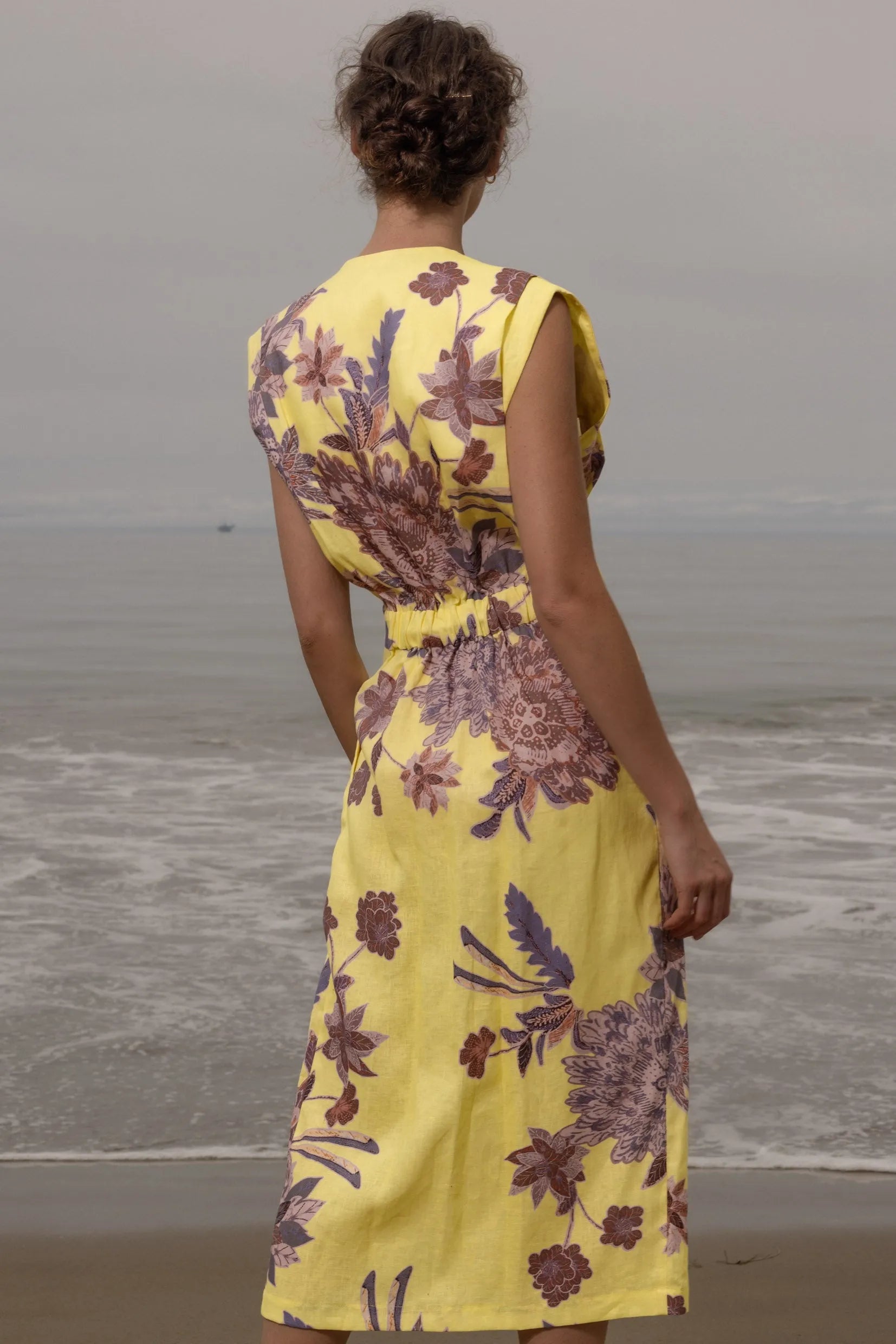 Azadeh Dress - Yellow Batik - Heidi Merrick