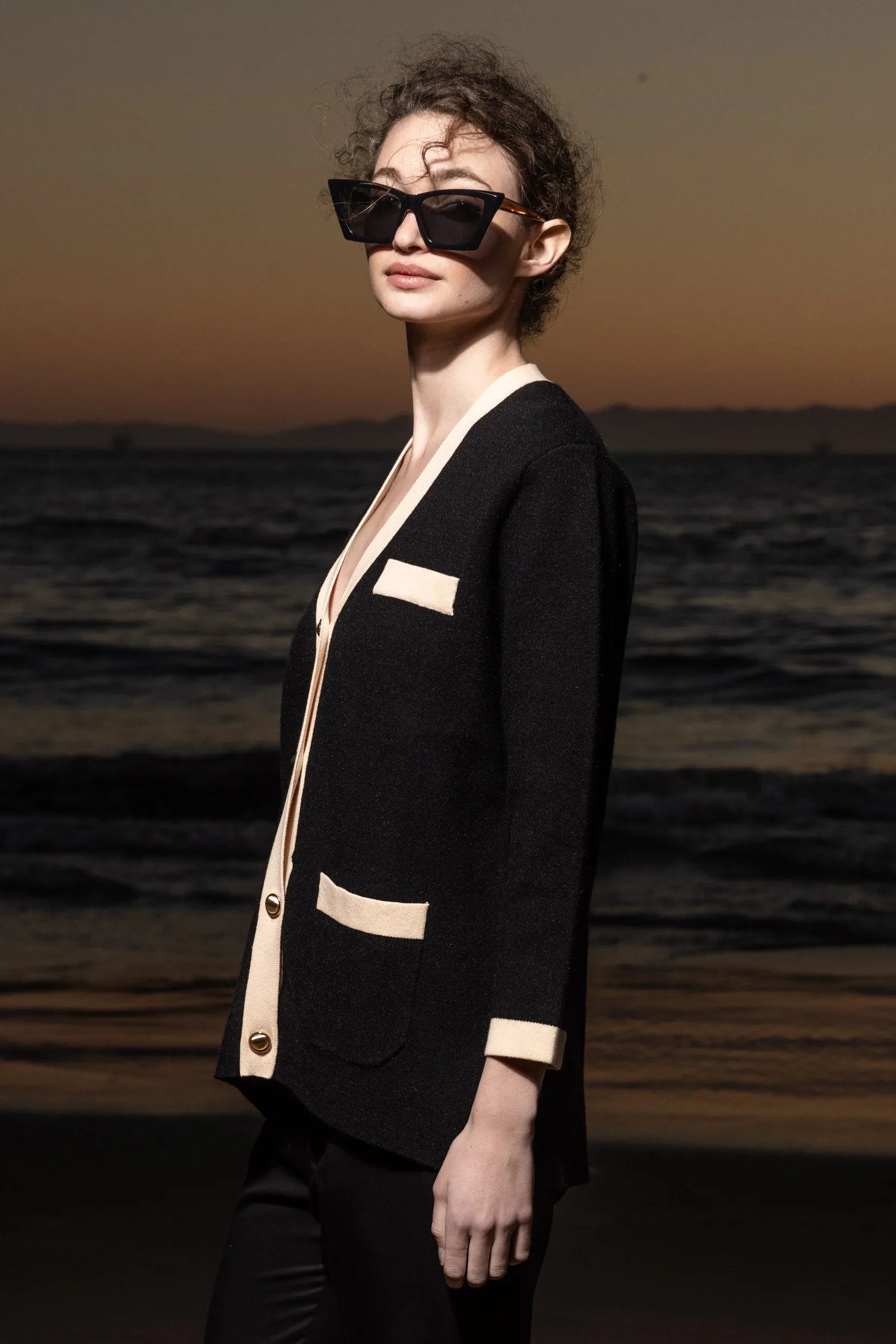 Finny Cardigan - Noir - Heidi Merrick