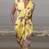 Azadeh Dress - Yellow Batik - Heidi Merrick