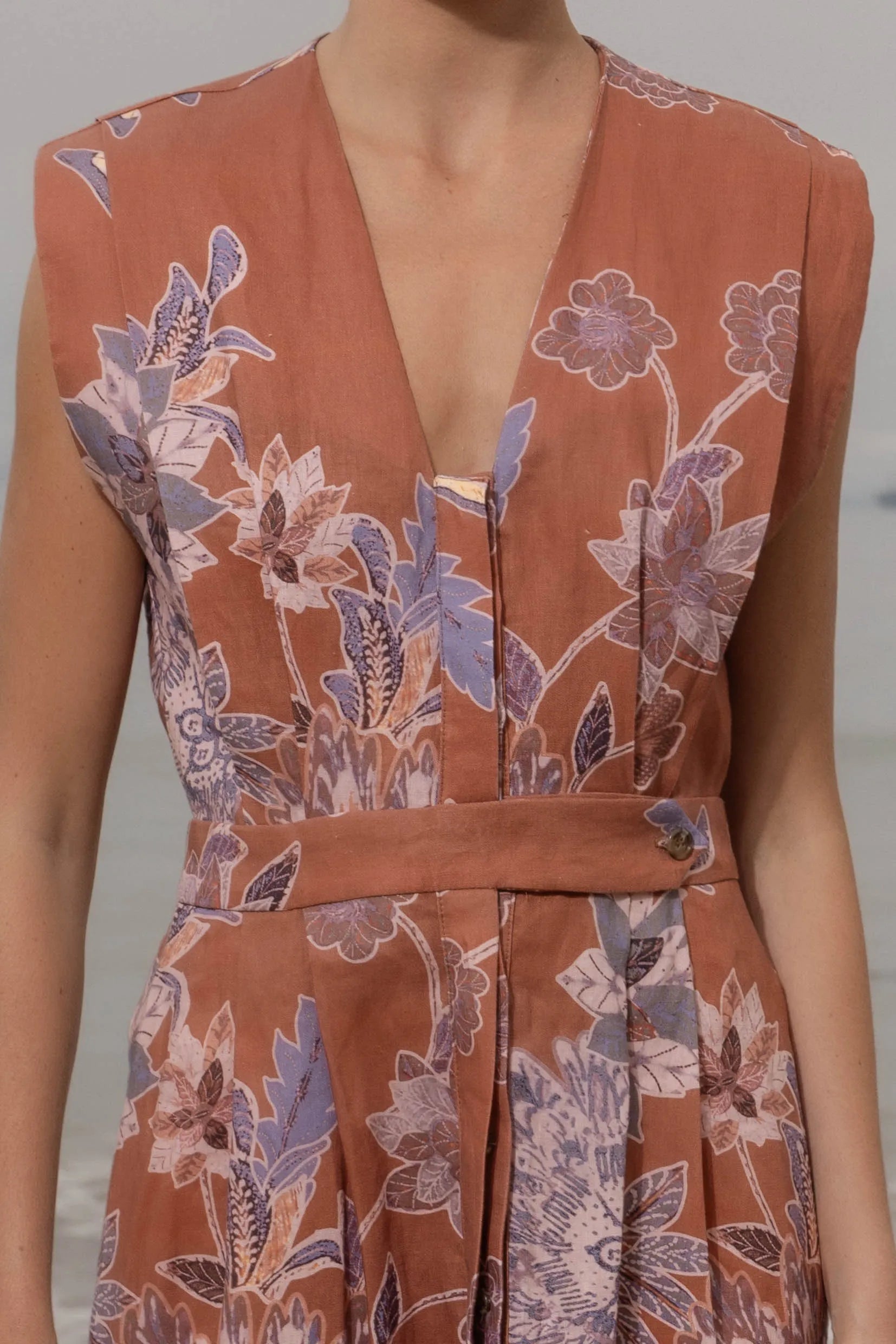 Azadeh Dress - Orange Batik - Heidi Merrick