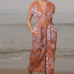 Azadeh Dress - Orange Batik - Heidi Merrick