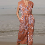 Azadeh Dress - Orange Batik - Heidi Merrick