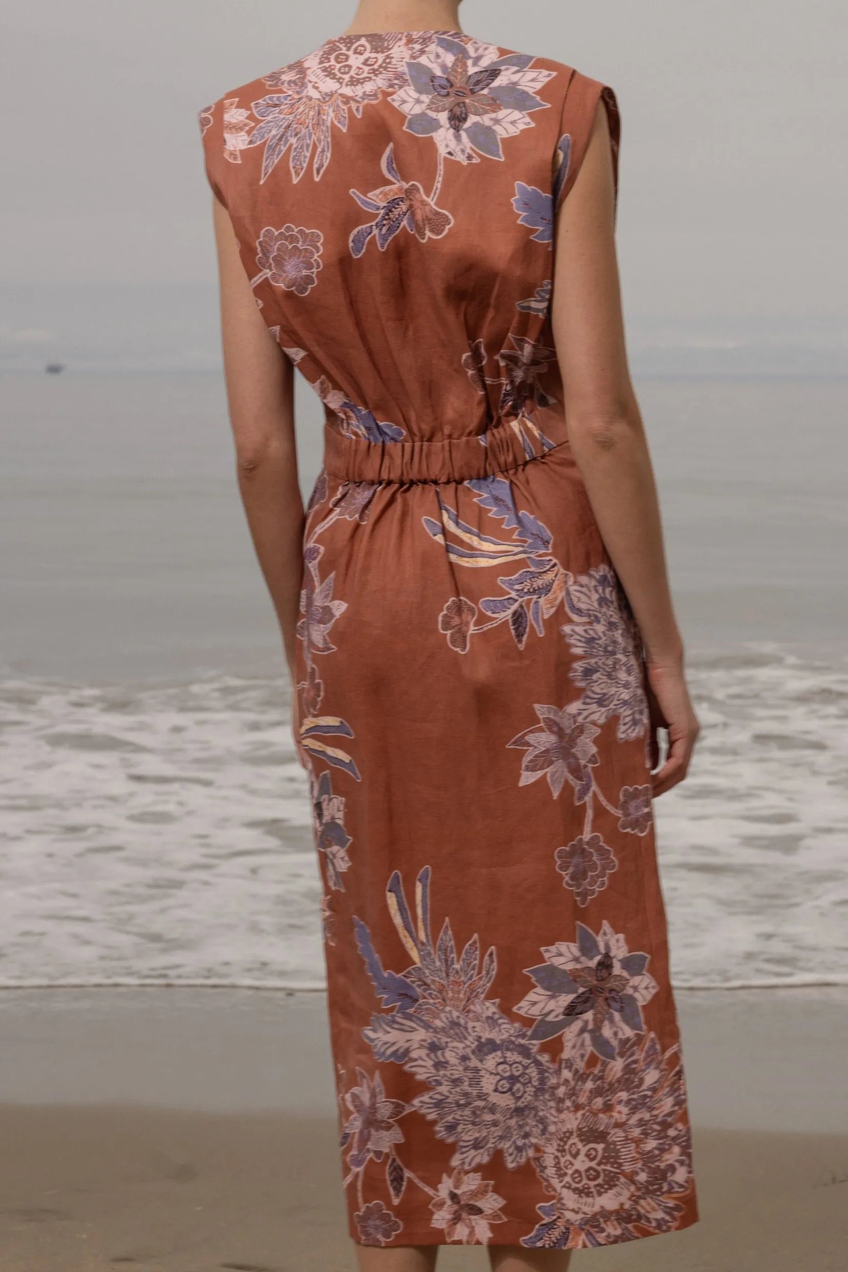 Azadeh Dress - Orange Batik - Heidi Merrick