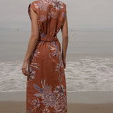 Azadeh Dress - Orange Batik - Heidi Merrick