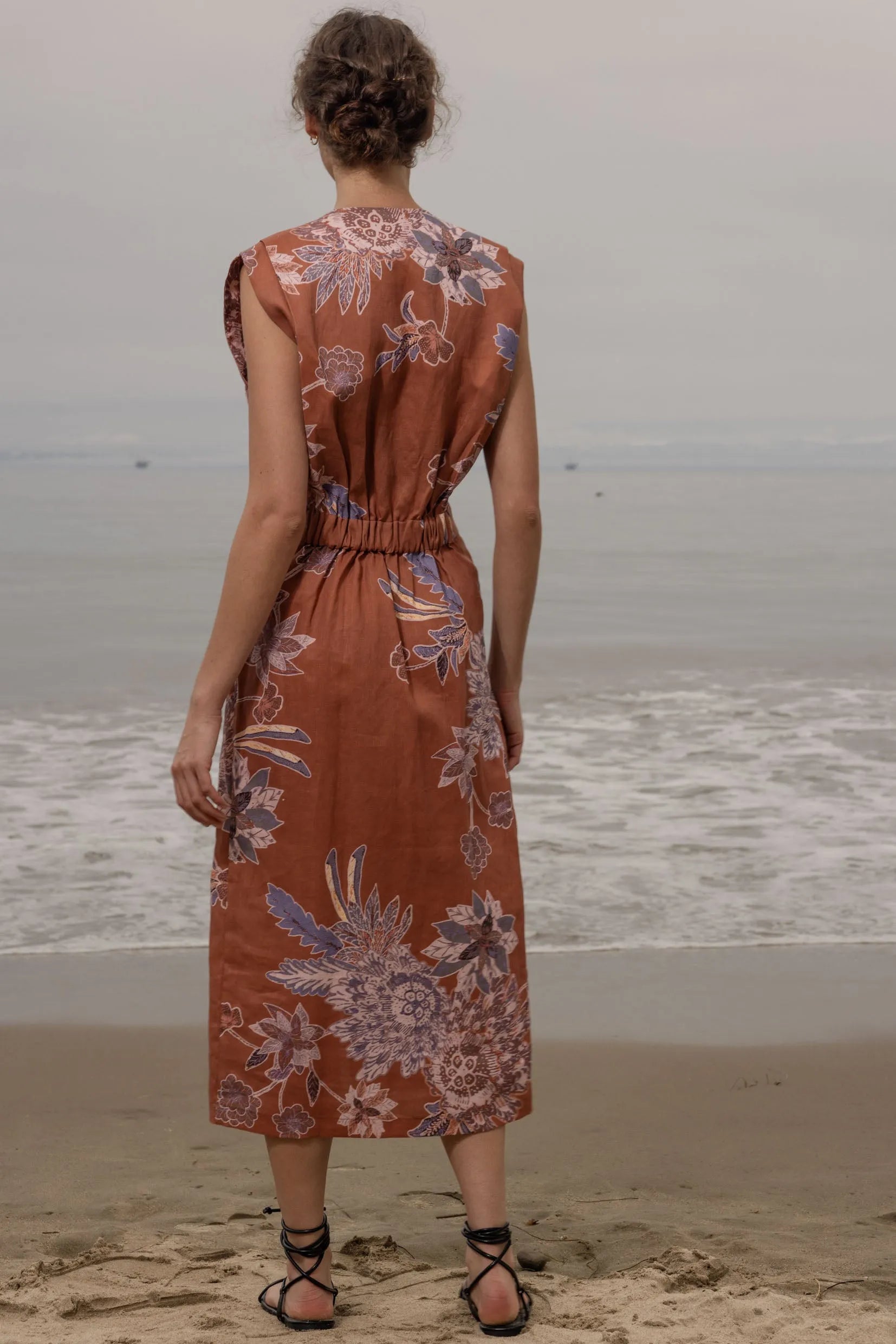 Azadeh Dress - Orange Batik - Heidi Merrick
