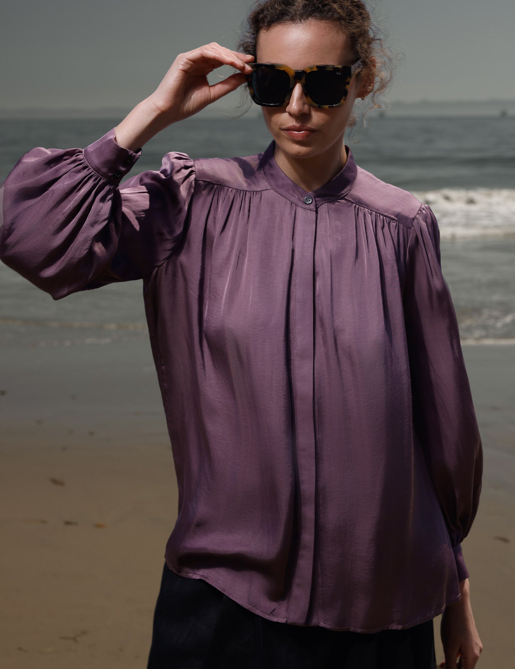 Farah Blouse - Lavender - Heidi Merrick