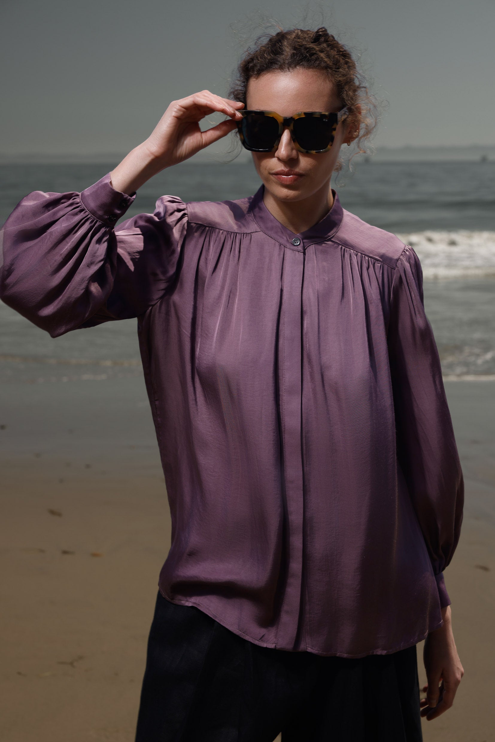 Farah Blouse - Lavender - Heidi Merrick