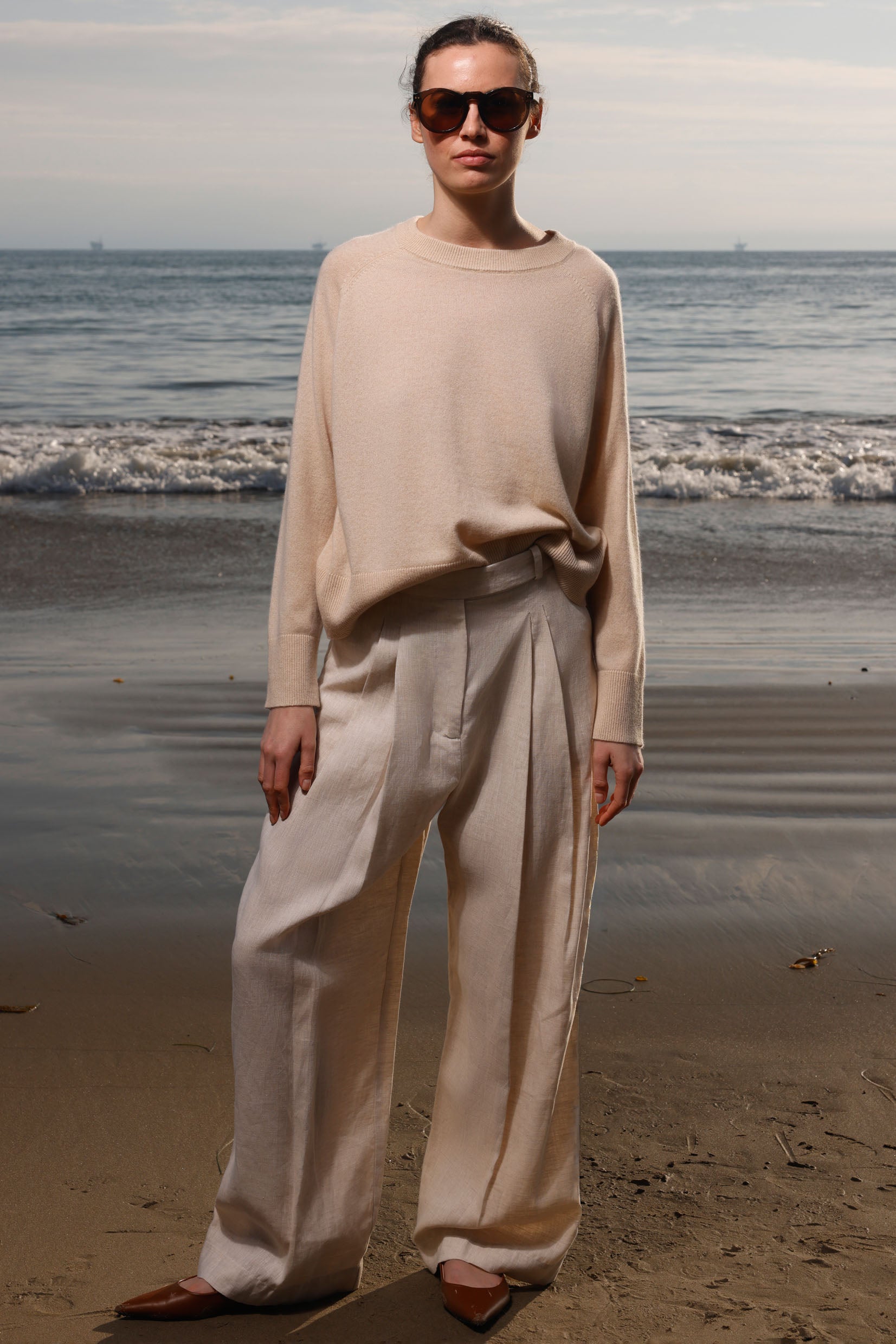 Chaplin Pant - Natural Linen - Heidi Merrick