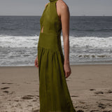 Ava Dress - Frog Tissue Linen - Heidi Merrick