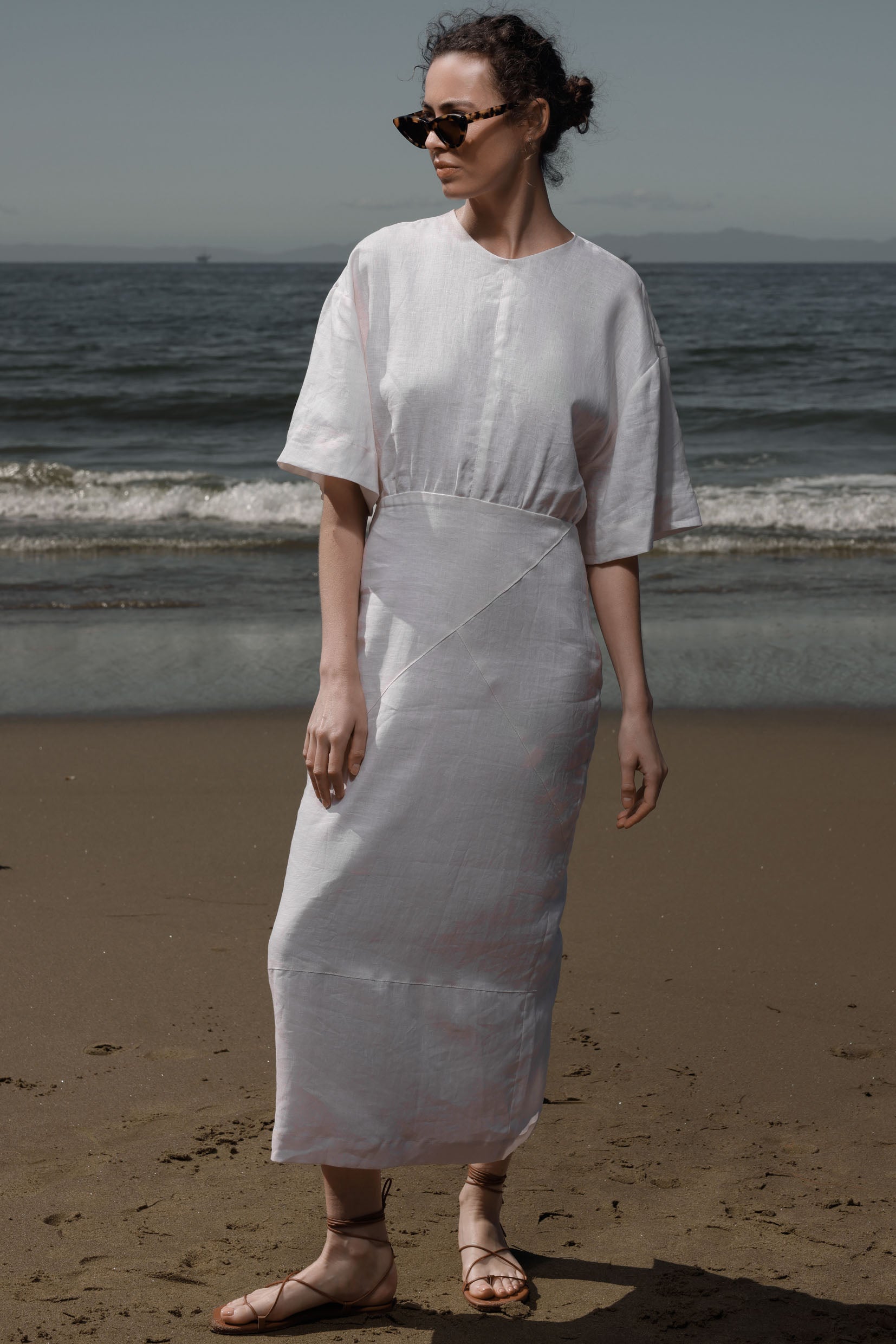 Fauna Dress - Ivory Linen - Heidi Merrick