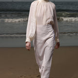 Geometry Skirt -Cream Linen - Heidi Merrick