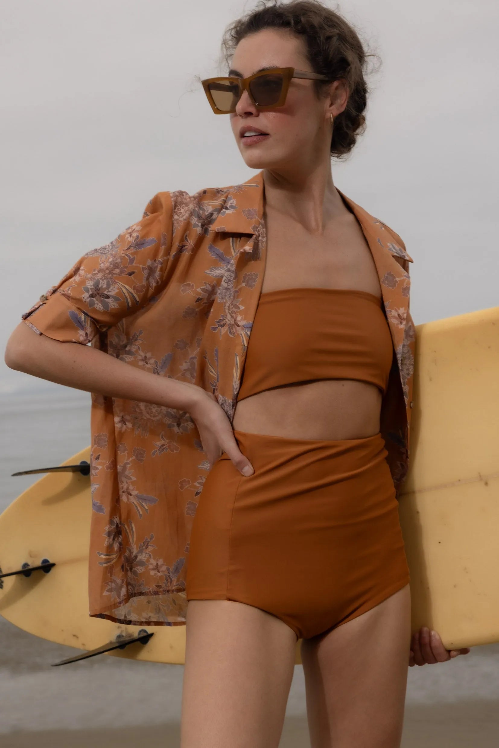 Bali Shirt - Orange Batik - Heidi Merrick