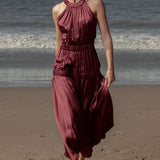 Idyll Dress - Burgundy