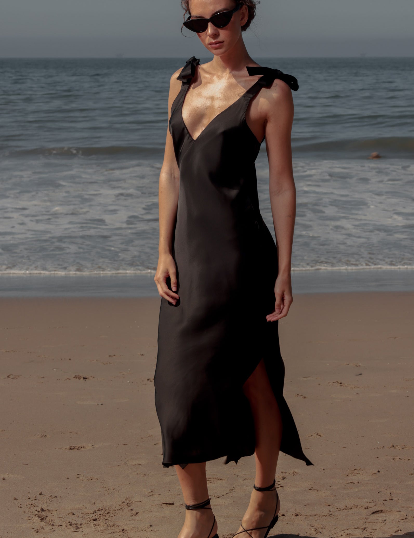 Marion Slip Dress - Black