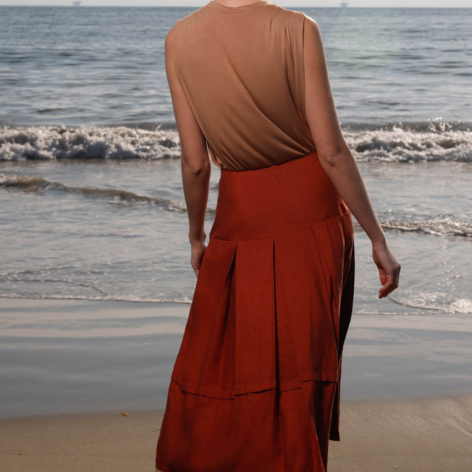 Contessa Skirt - Sienna Silk & Hemp - Heidi Merrick