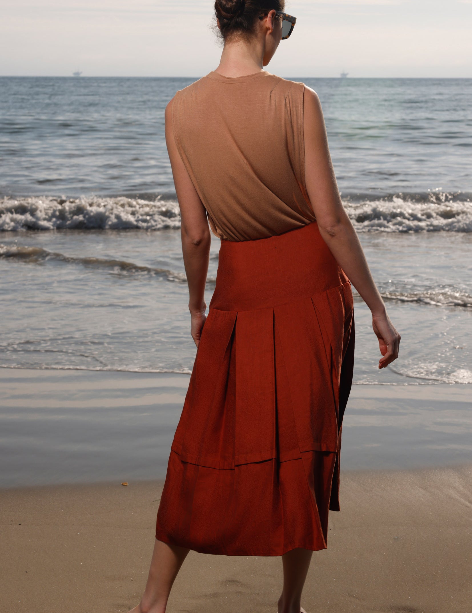 Contessa Skirt - Sienna Silk & Hemp - Heidi Merrick
