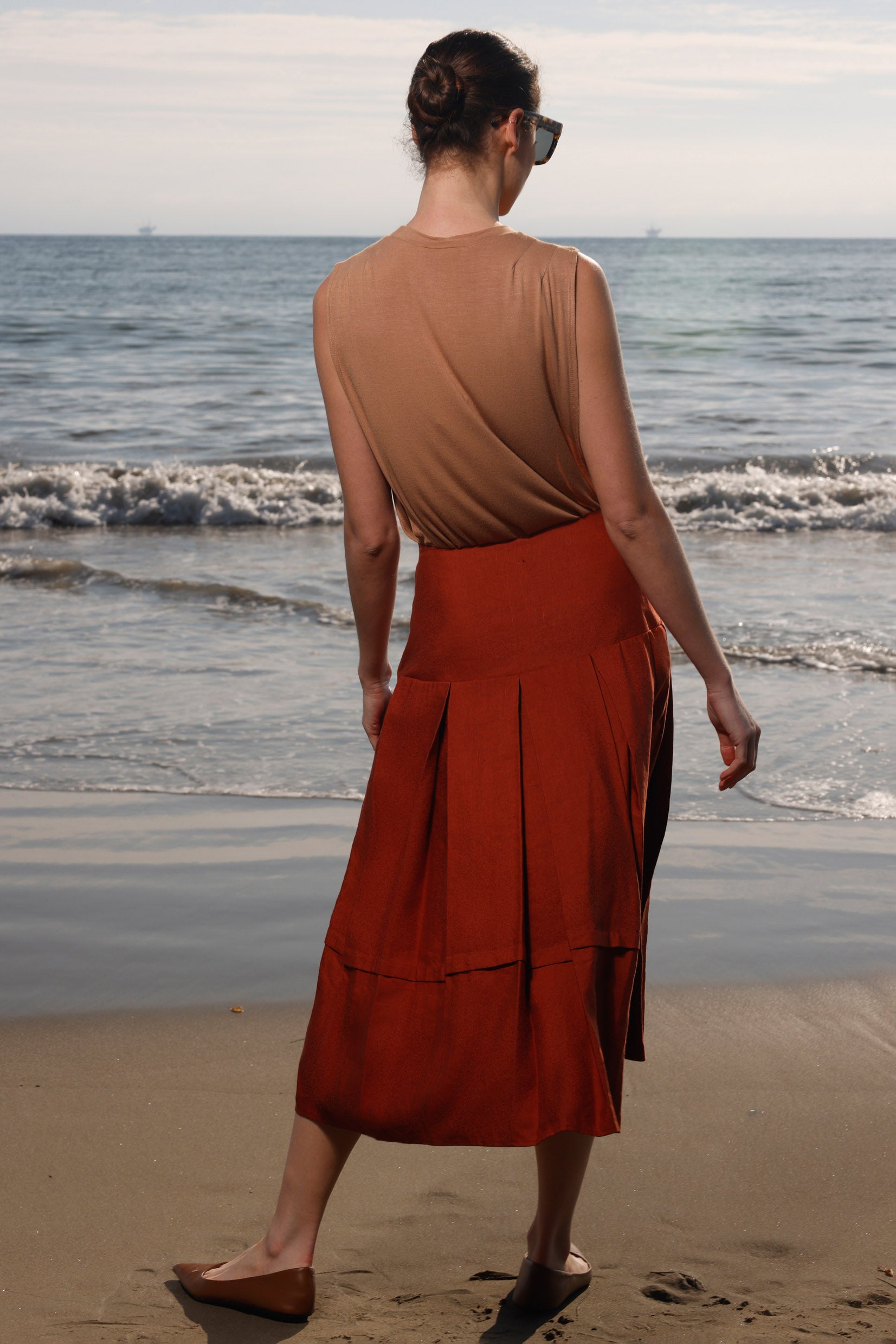 Contessa Skirt - Sienna Silk & Hemp - Heidi Merrick