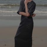Fauna Dress - Black Linen - Heidi Merrick