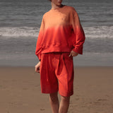Barrel Sleeve 70's SRF LA Crewneck - Sunset
