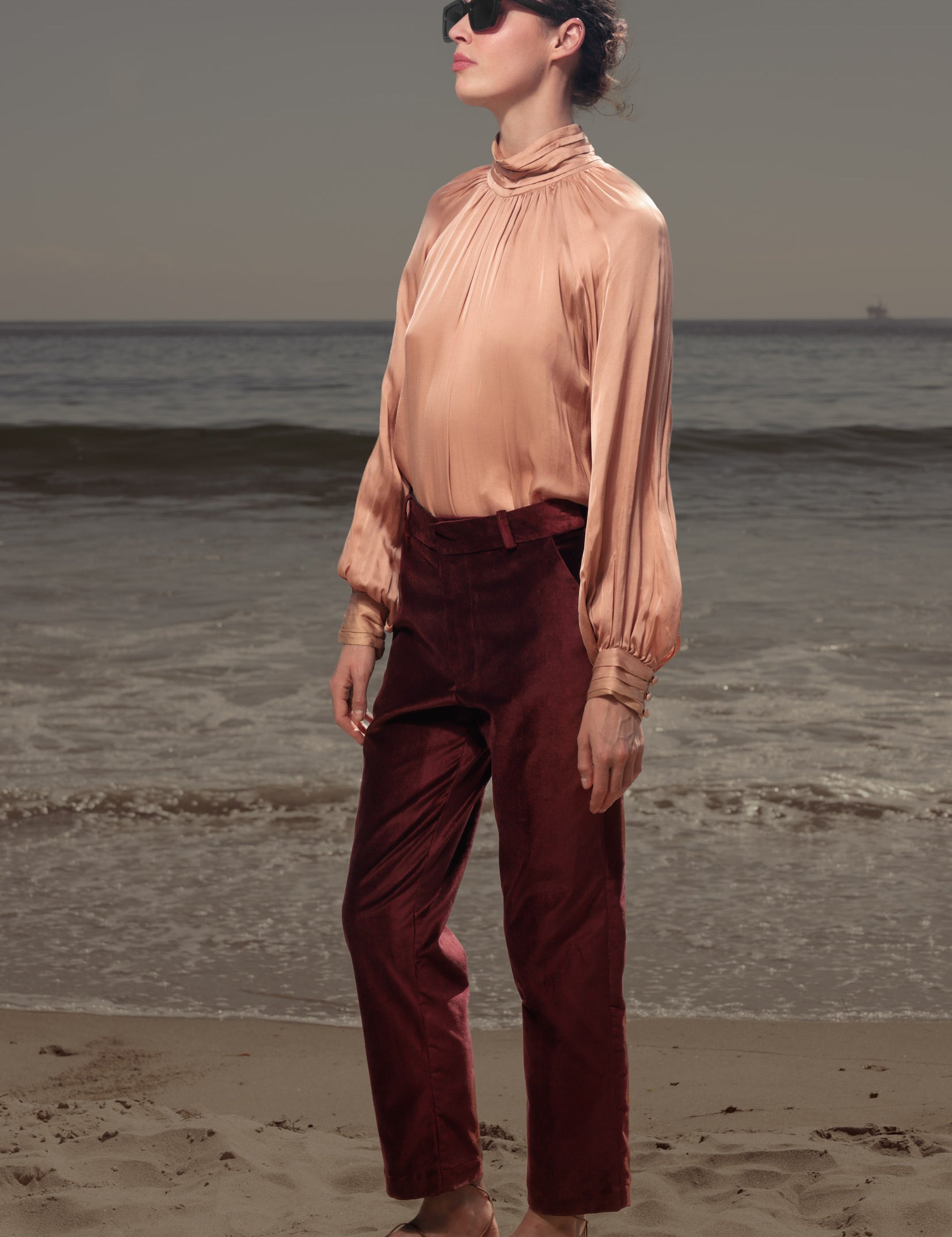 Bruno Pant - Burgundy Velvet