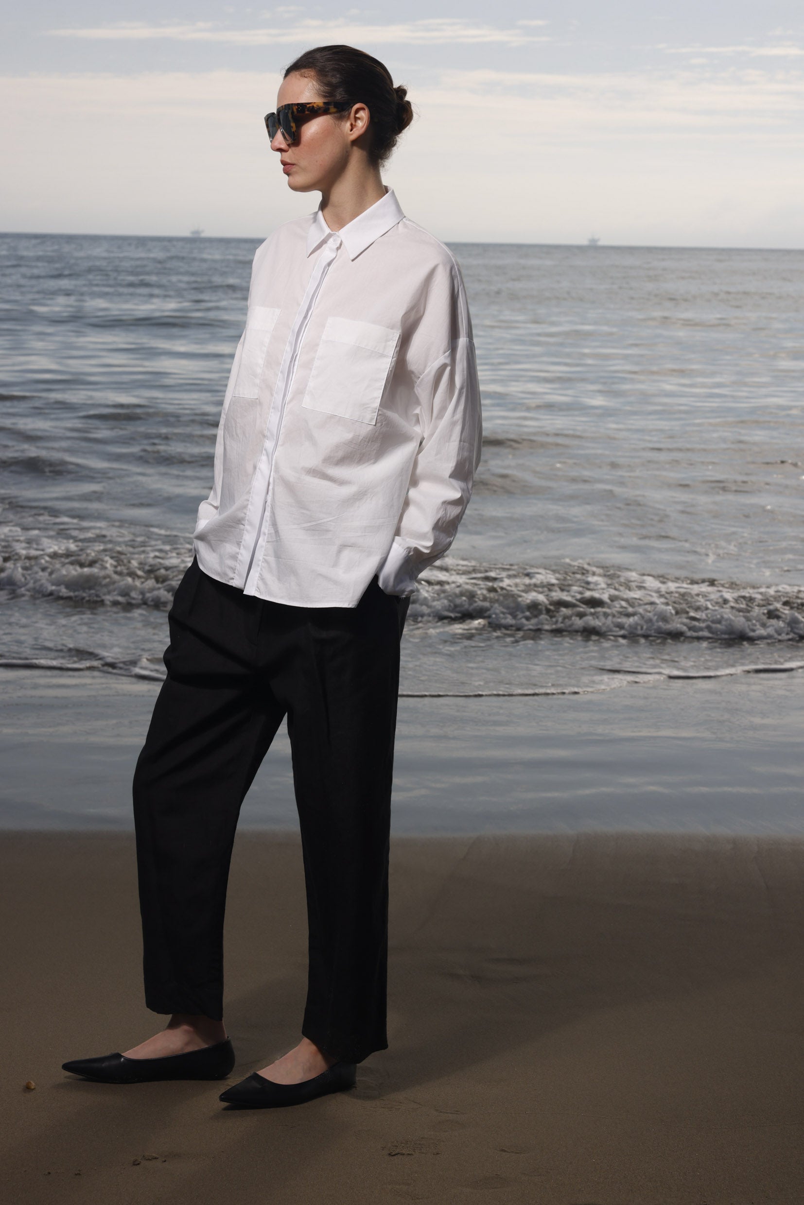 Baptise Pant - Black Linen - Heidi Merrick