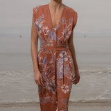 Azadeh Dress - Orange Batik - Heidi Merrick