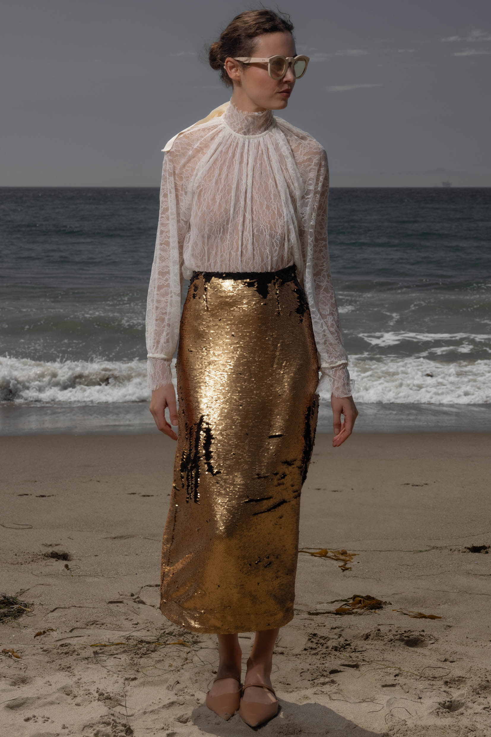 Siren Skirt - Black & Gold - Heidi Merrick