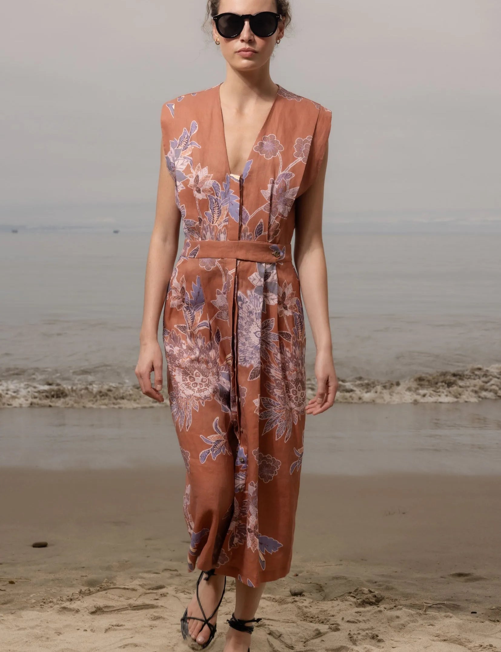 Azadeh Dress - Orange Batik - Heidi Merrick