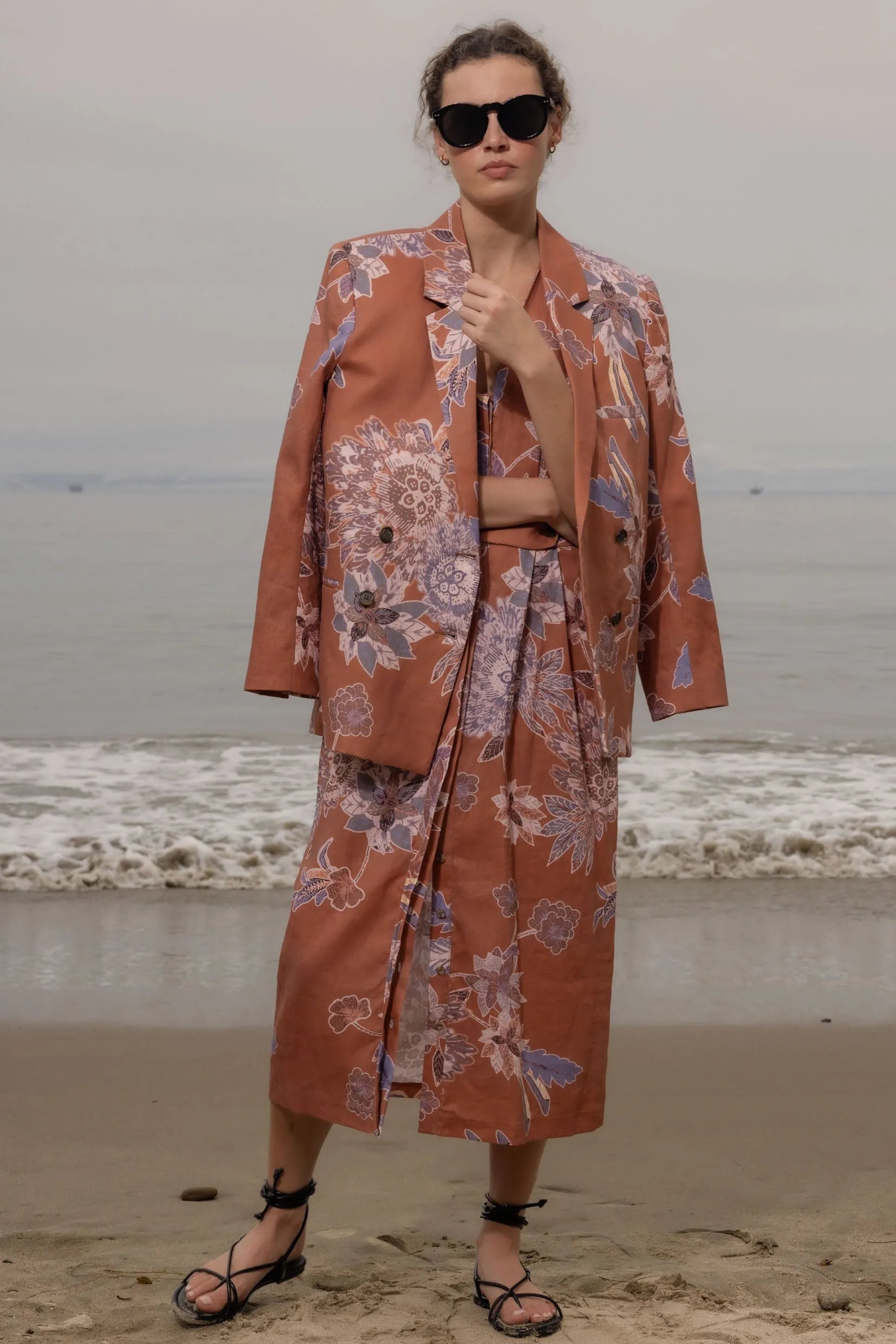 Azadeh Dress - Orange Batik - Heidi Merrick