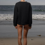 Barrel Sleeve SRF LA Crewneck - Antique Cream on Black - Heidi Merrick