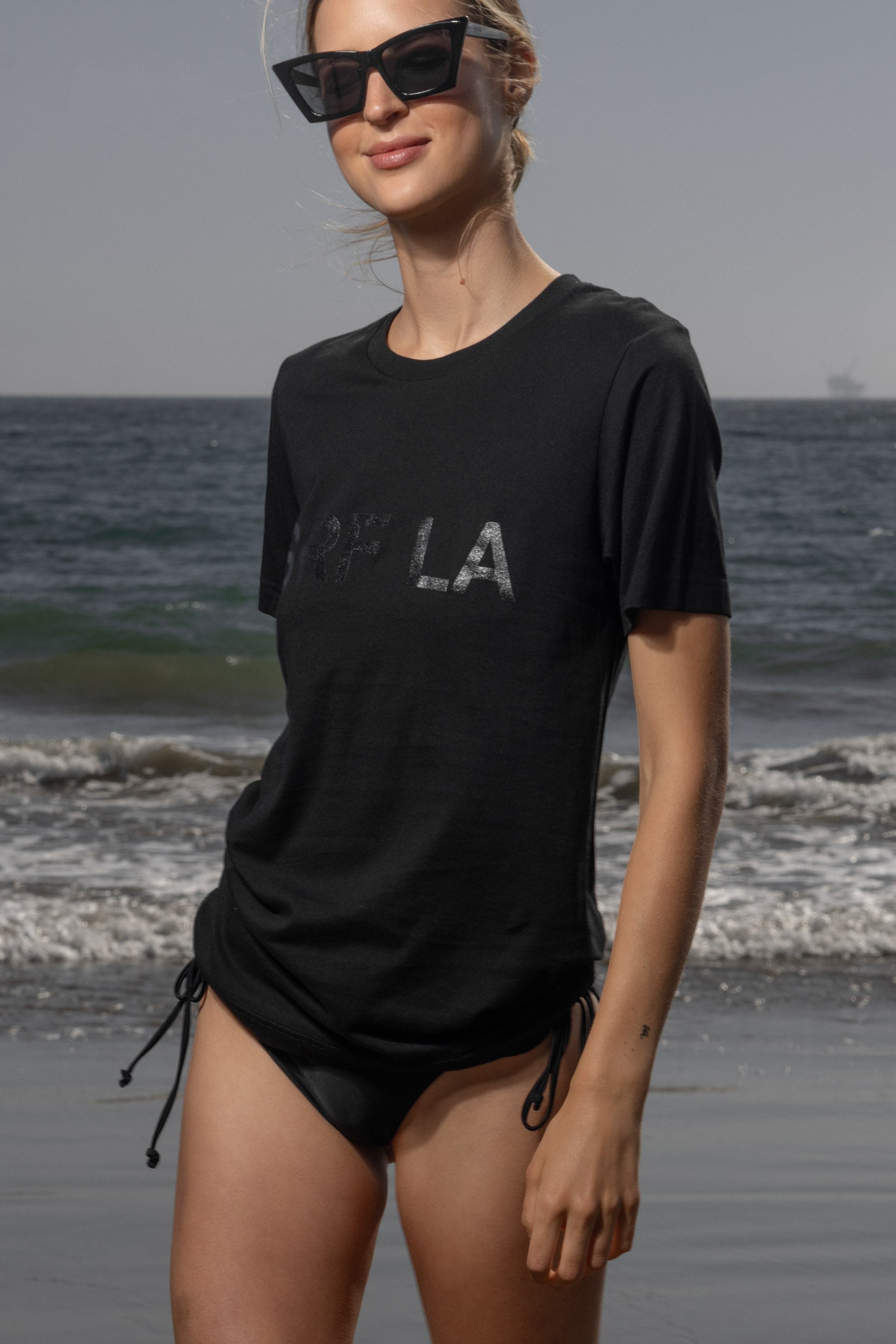 SRF LA Tee - Black on Black - Heidi Merrick