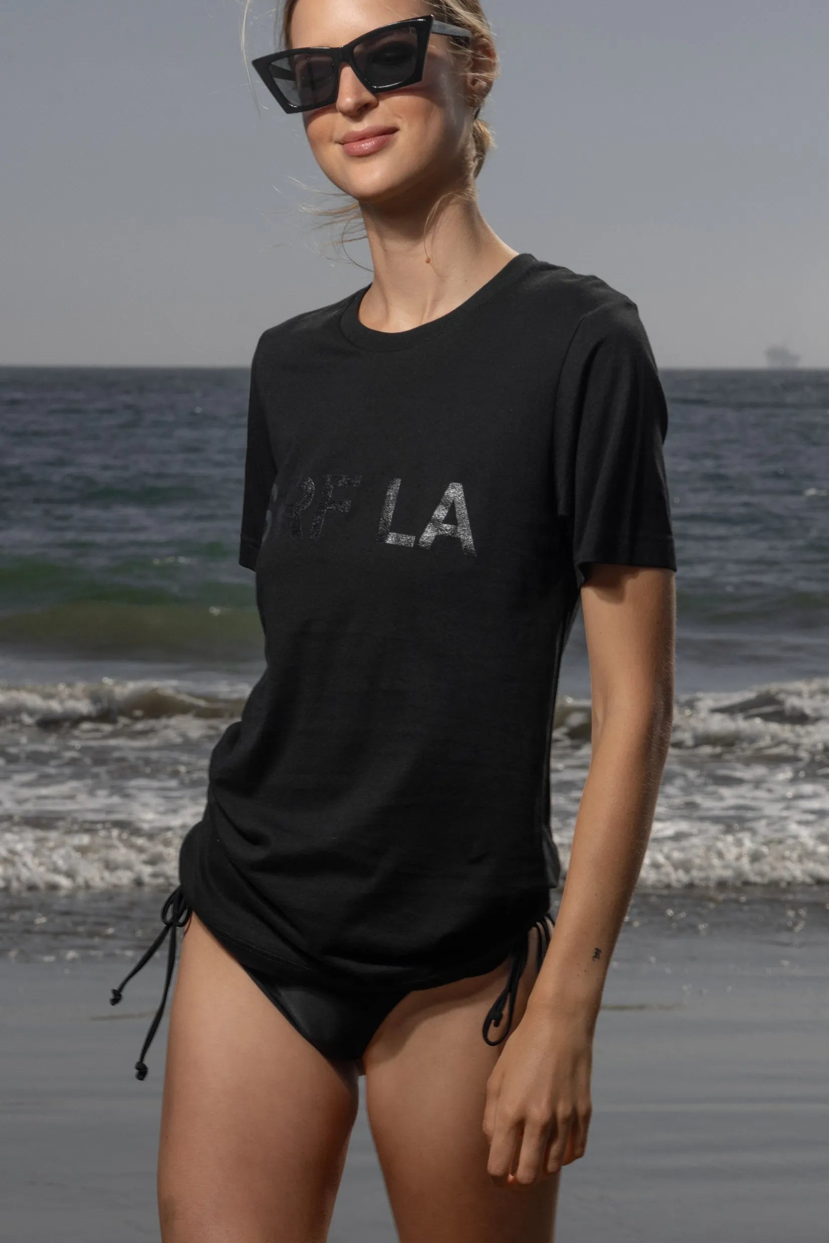 SRF LA Tee - Black on Black - Heidi Merrick
