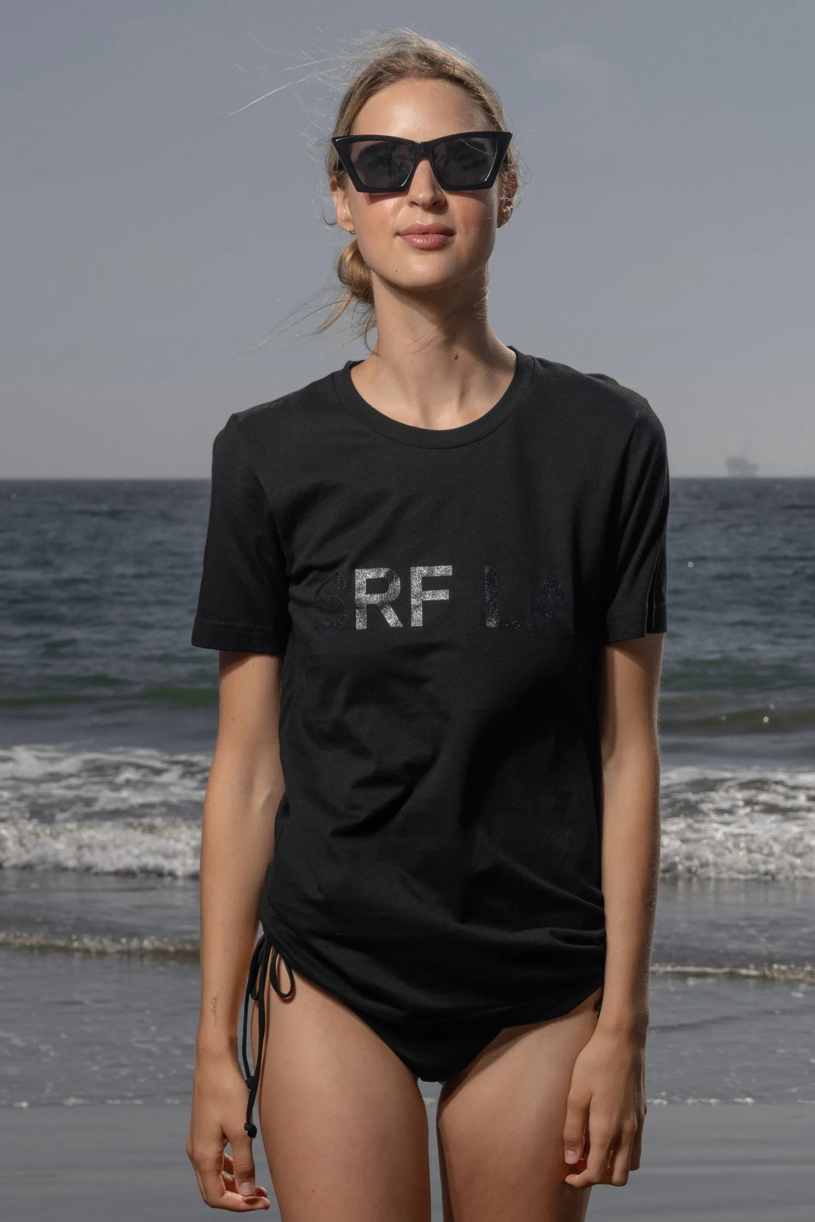 SRF LA Tee - Black on Black - Heidi Merrick