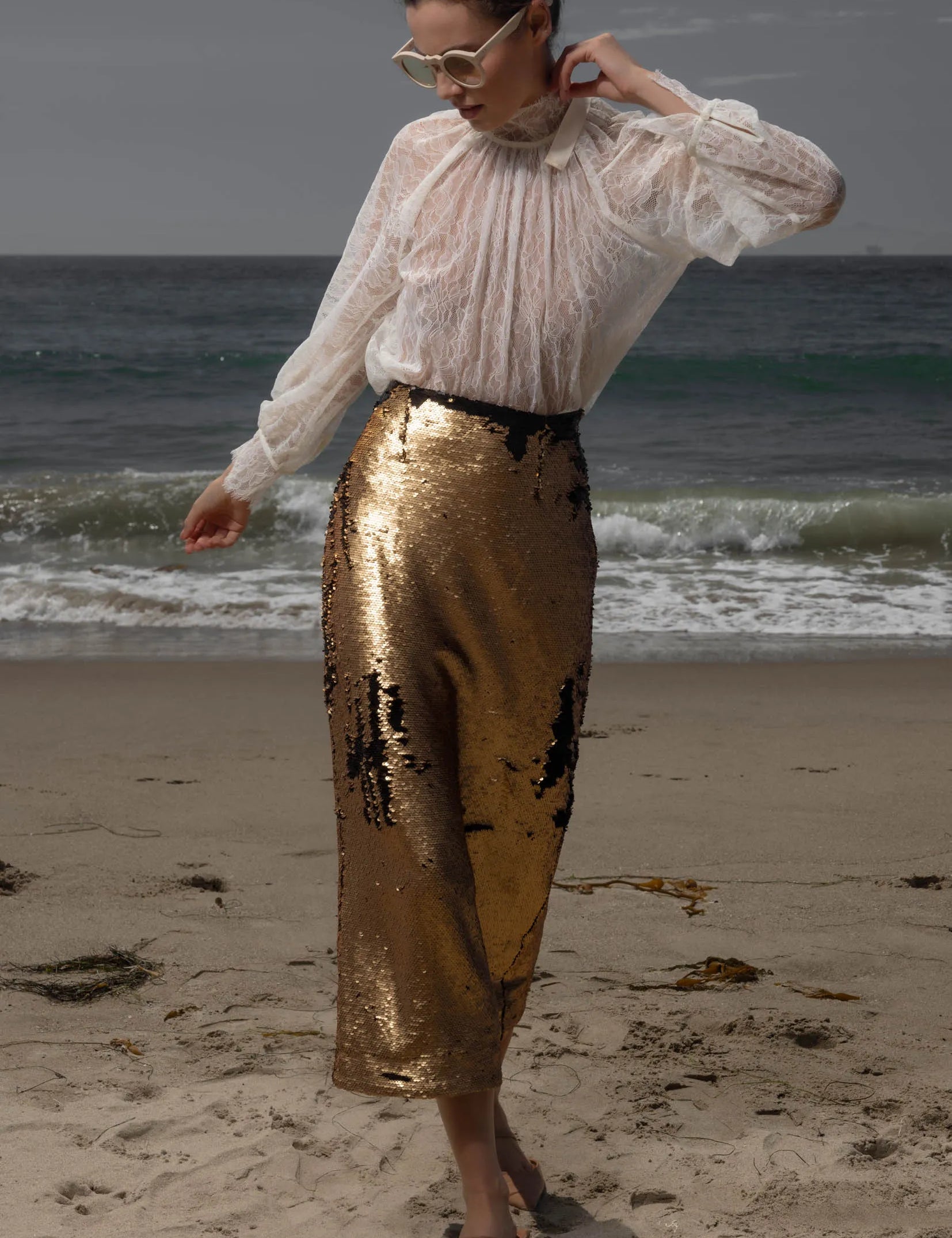 Missive Blouse - Cream Dentelle De Calais - Heidi Merrick