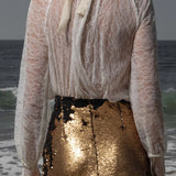 Missive Blouse - Cream Dentelle De Calais - Heidi Merrick
