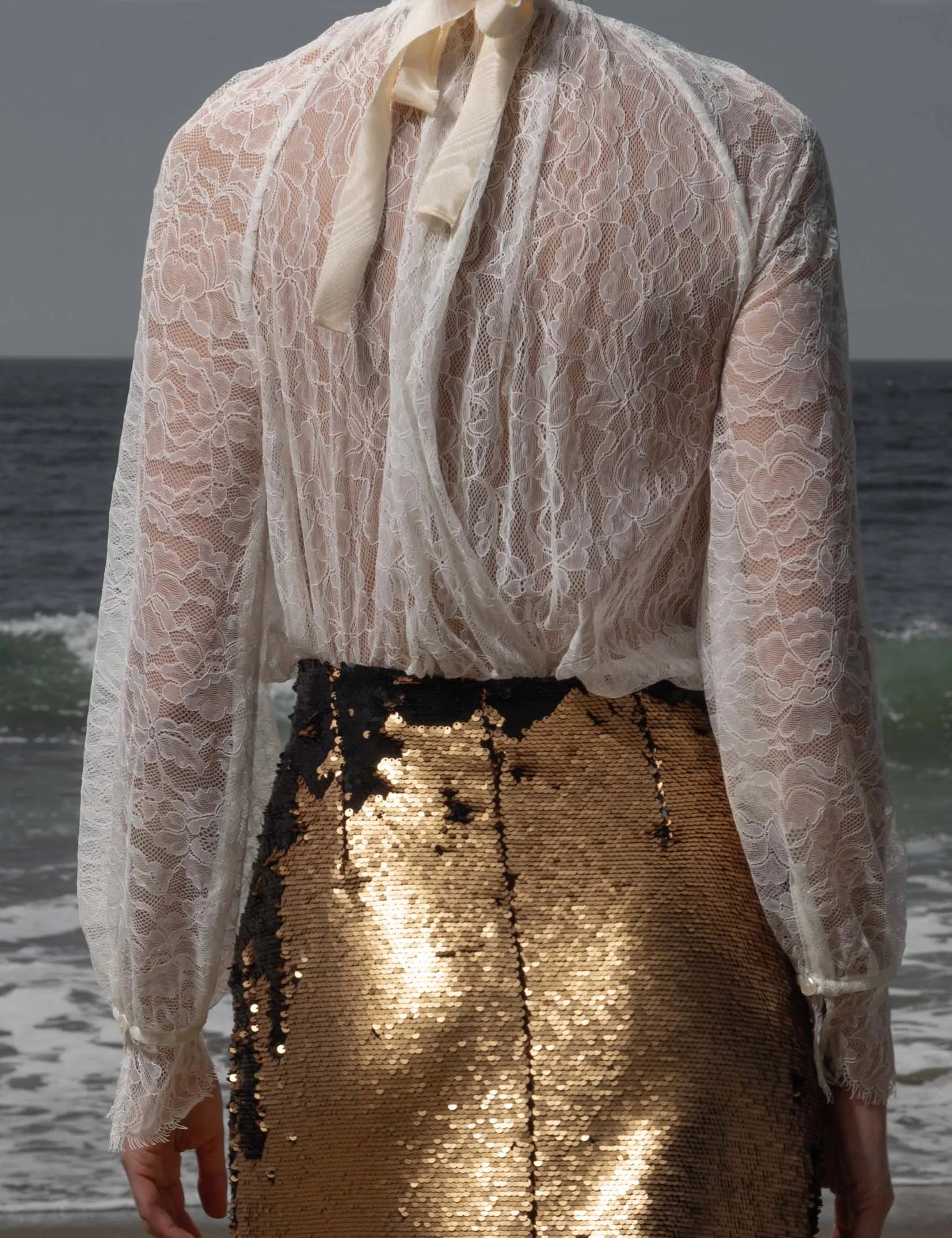 Missive Blouse - Cream Dentelle De Calais - Heidi Merrick