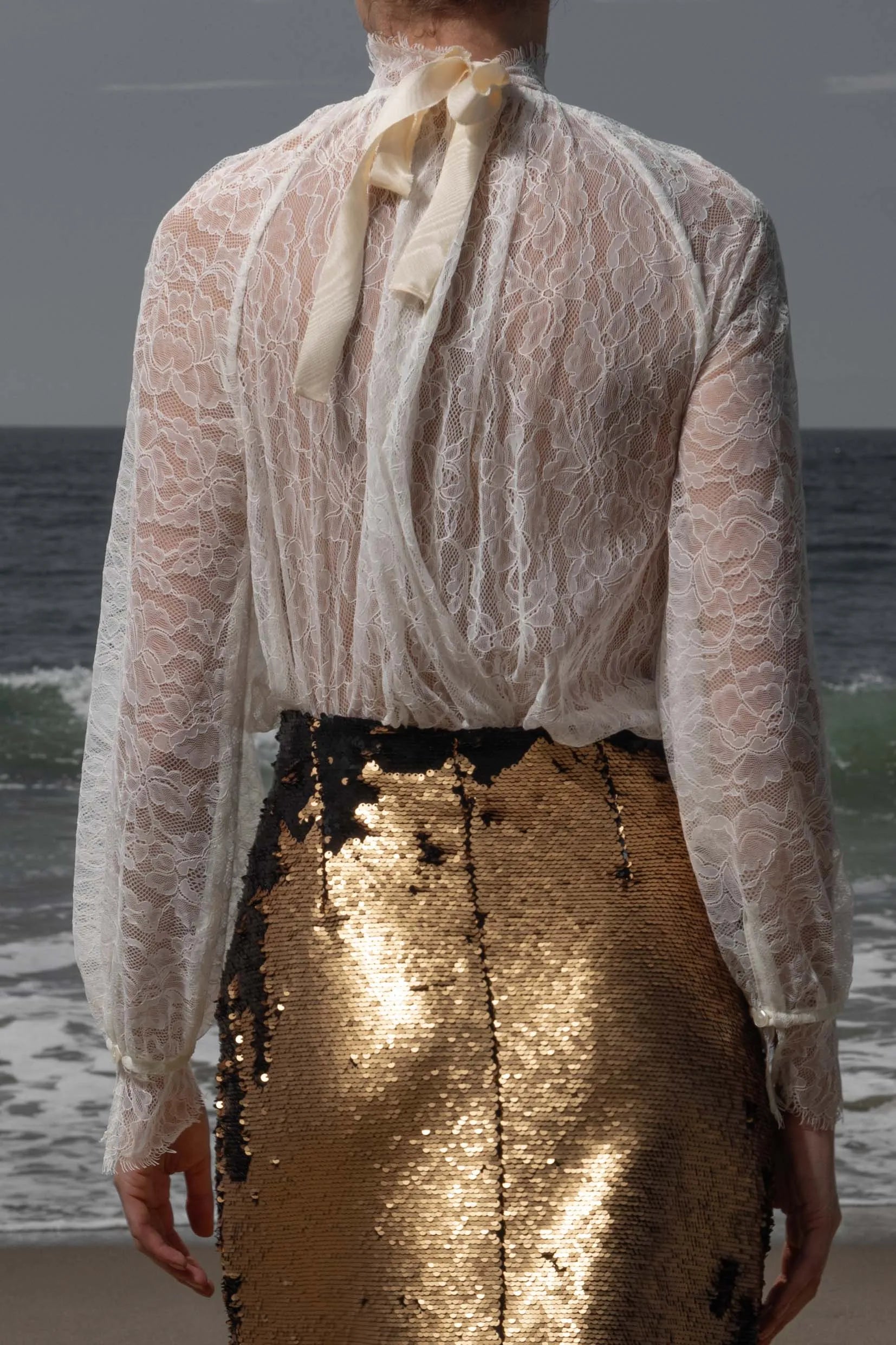 Missive Blouse - Cream Dentelle De Calais - Heidi Merrick