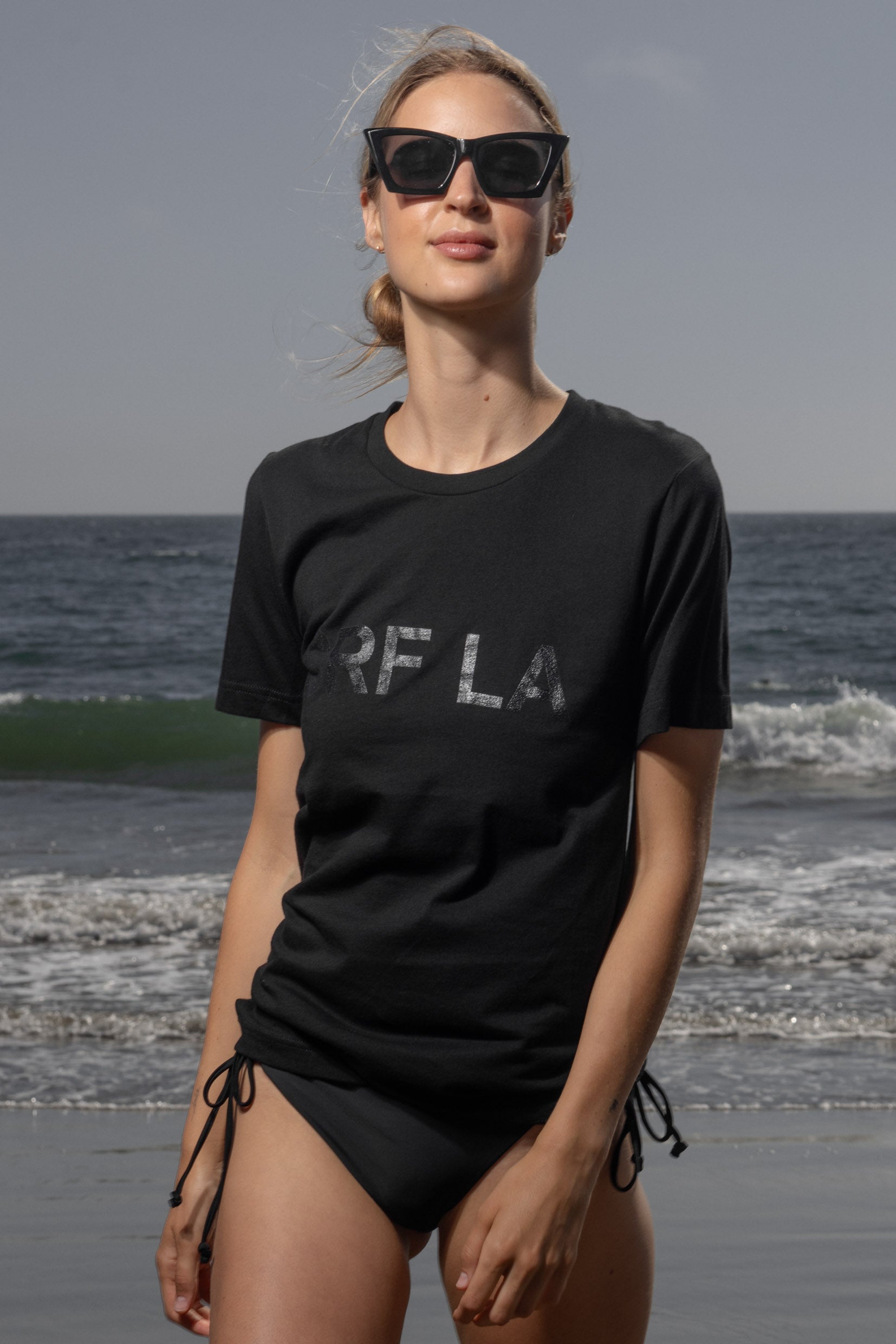 SRF LA Tee - Black on Black - Heidi Merrick