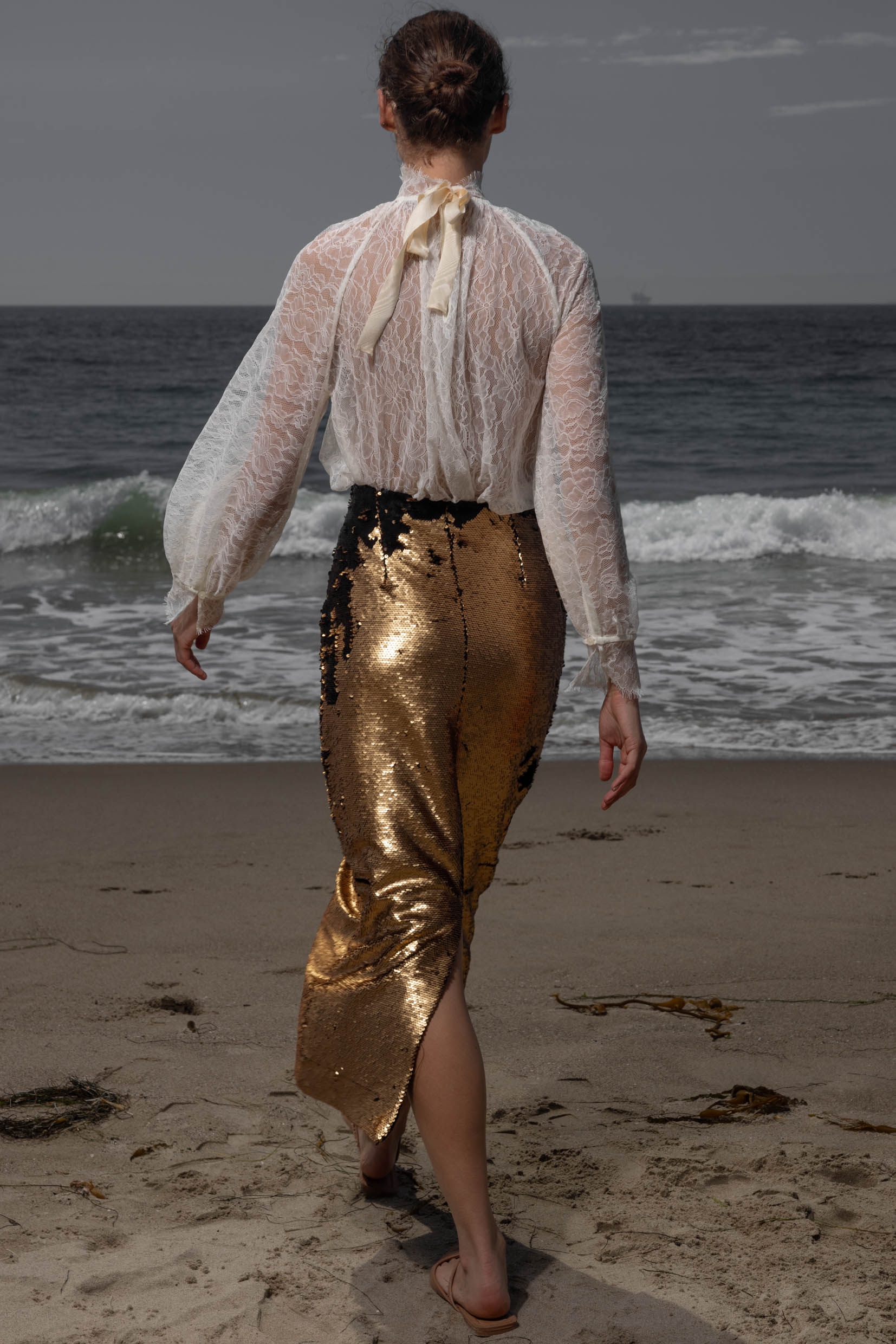 Siren Skirt - Black & Gold - Heidi Merrick